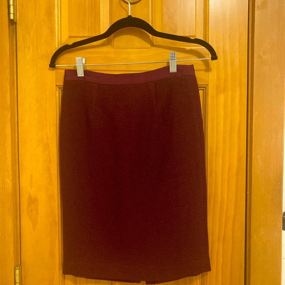 Plum wool mini skirt